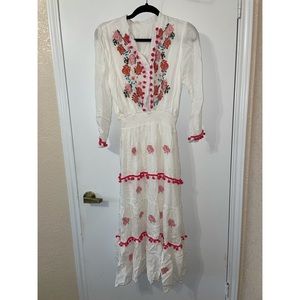 Stay romance embroidered maxi dress